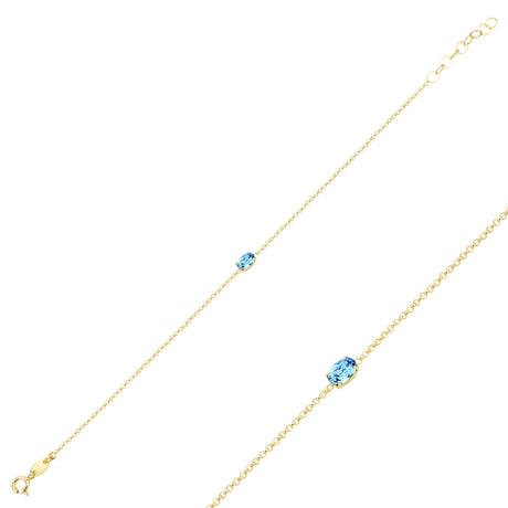 Brilliant Solitaire Bracelet - Rounded Elegance & Dainty Sparkle