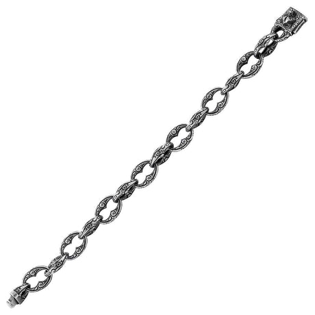 Sterling Silver Bracelet - Bold Baldur Design, Handcrafted Elegance