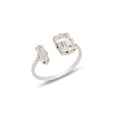 Sienna Open Ring - Elegant Minimalist Design with Sparkle