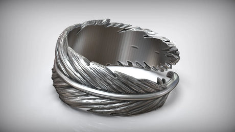 Artisanal Delicate Feather Ring Pastry