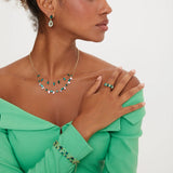 Luna Row Bangle - Gem-Inspired Feminine Design