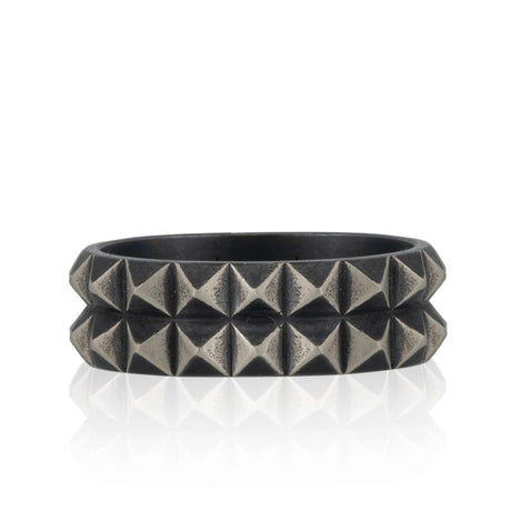 Sterling Silver Rolo Chain Link Ring - Modern Interlocking Design