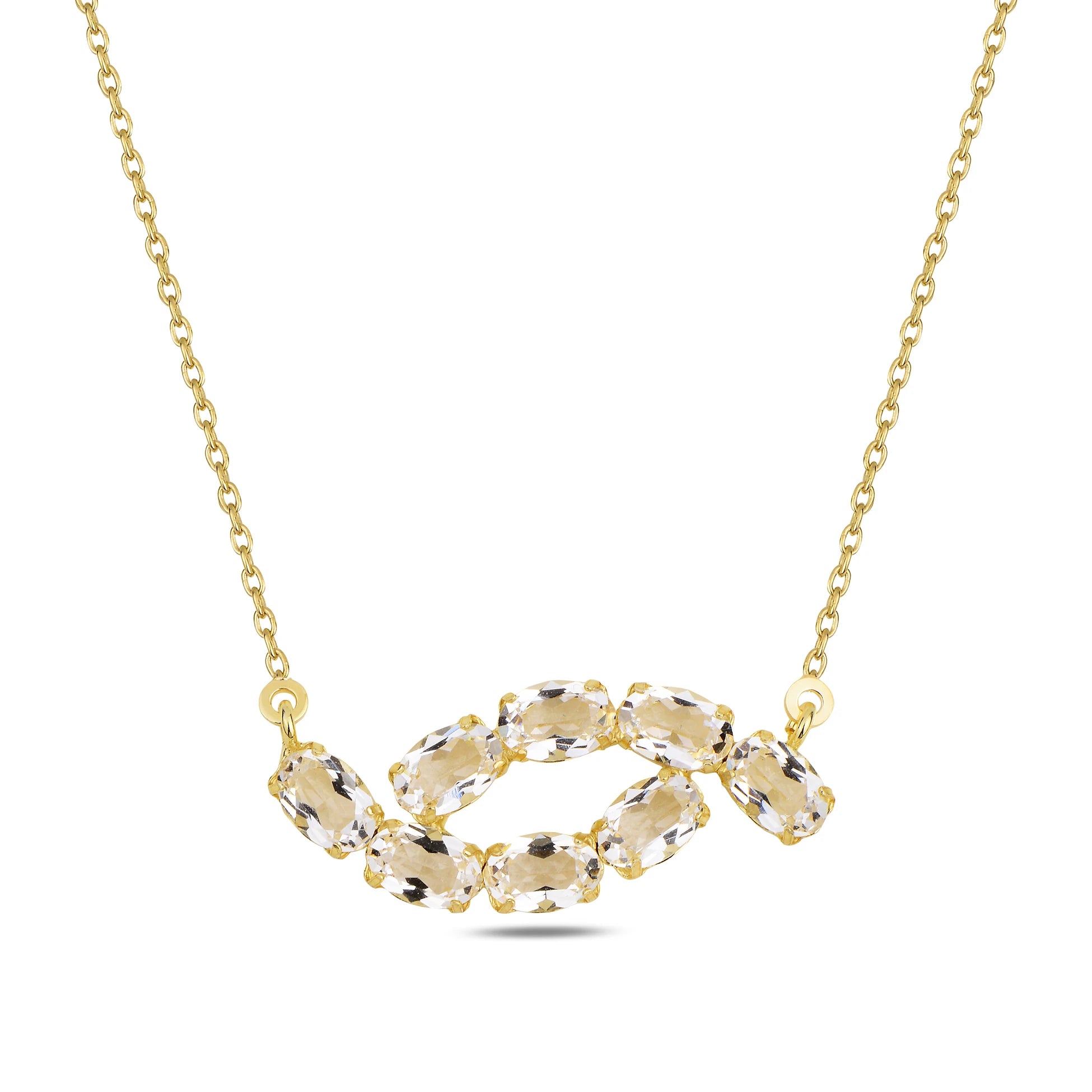 Elegant Pendant Necklace - Fluid Ocean-Inspired Design