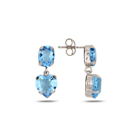 Elegant Heart Drop Earrings - Timeless Italian Craftsmanship