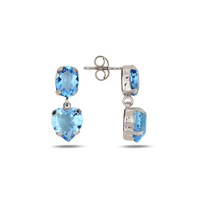 Elegant Heart Drop Earrings - Timeless Italian Craftsmanship