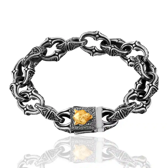 18K Gold Plated Silver Armitage Bracelet - Timeless Link Design