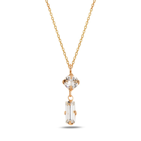 Double Dangling Pendant Necklace - Elegant & Versatile