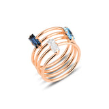 Minimalist Coiled Ring with Elegant Sparkle - Spes Collection