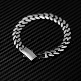 Sterling Silver Flat Curb Chain Bracelet - Sleek & Stackable