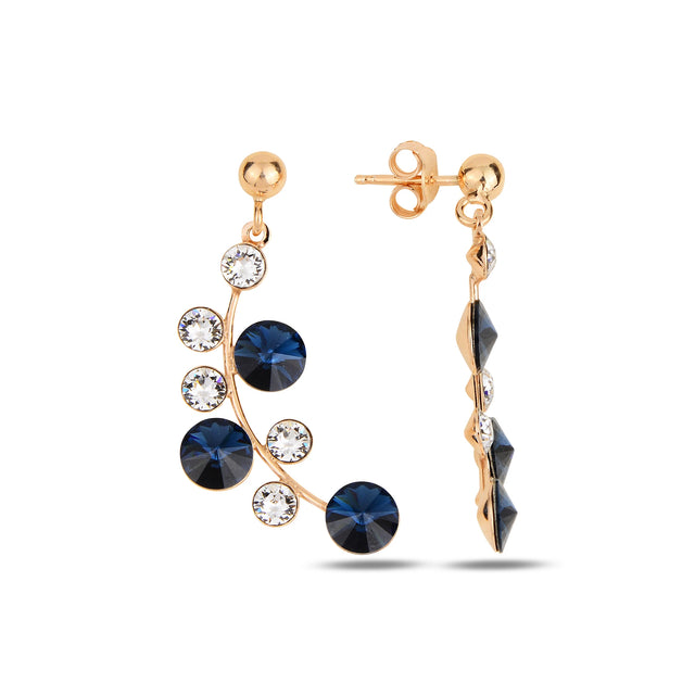 Sterling Silver Swarovski Crystal Earrings - Timeless Bezel Set Design