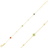 Geometric Square Link Bracelet - Modern Minimalist Style
