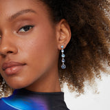 Sparkling Crystal Dangle Earrings - Elegant All-Around Pave Design
