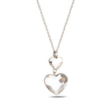 Elegant Double Heart Pendant Necklace - Timeless Romantic Design