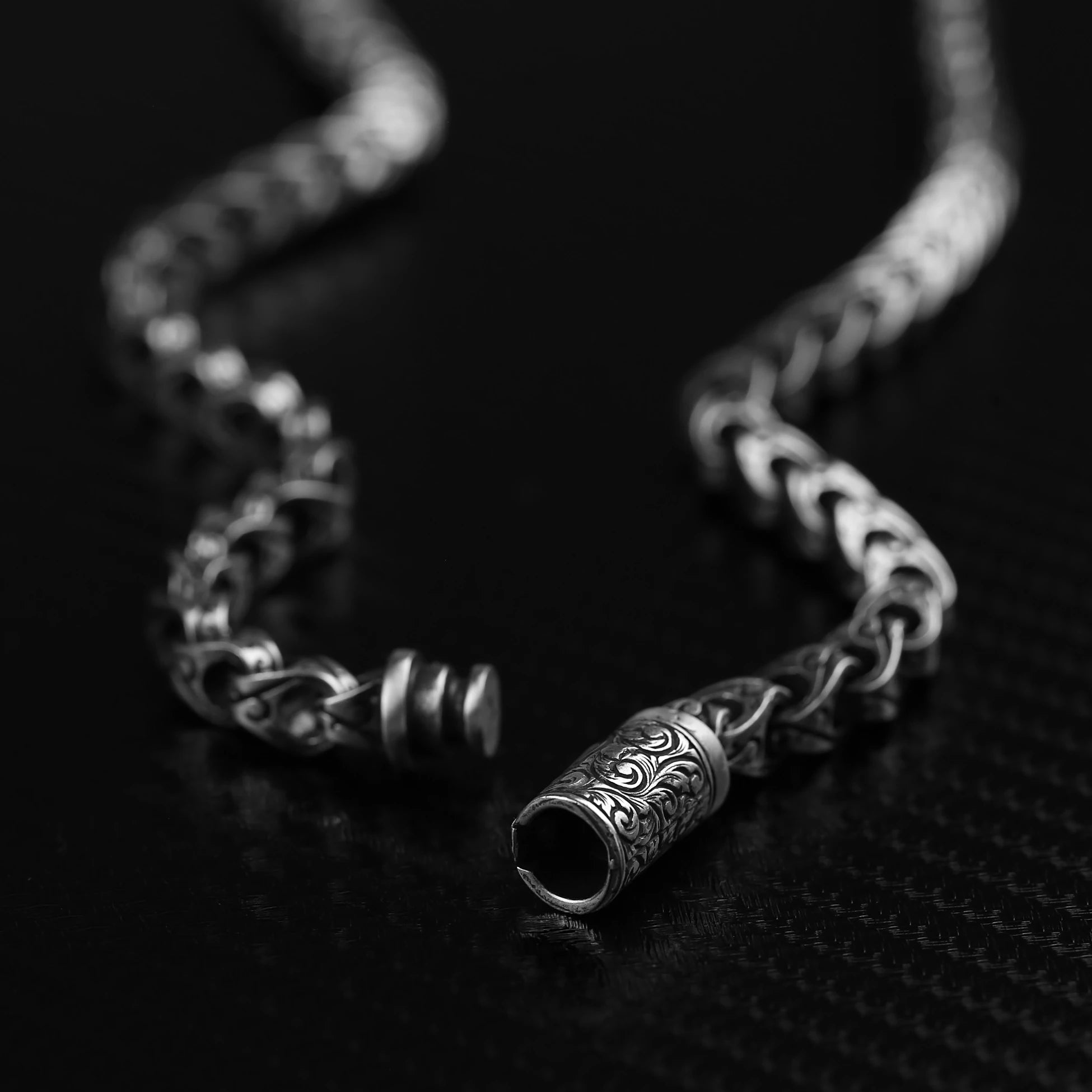 Sterling Silver Chain Necklace - Distinctive Architectural Design