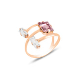Elegant Triple Coiled Ring - Minimalist Sparkle Design