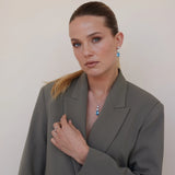 Sterling Silver Swarovski Crystal Drop Earrings - Dazzling Pear Cut