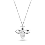 Delicate Bee Pendant Necklace - Fortuna Symbol of Prosperity