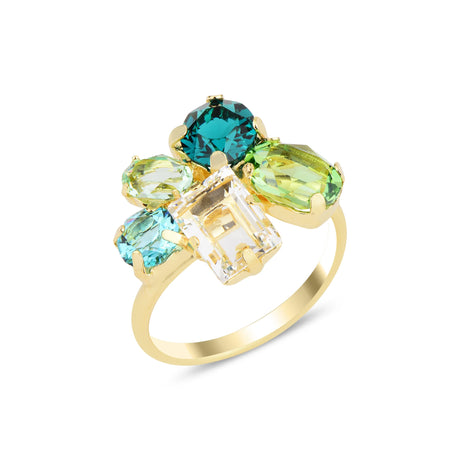 High-Quality Metal Geometric Ring - Salacia Sculptural Design