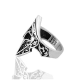 Sterling Silver Ring - Iconic Spartan Helmet Warrior Statement