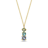 Mini Trio Pendant Necklace - Modern Horizontal Design