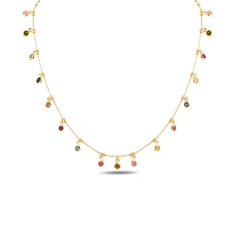 Delicate Chain Necklace - Modern Mini Cluster Design