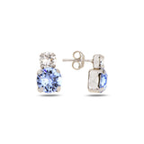 Sterling Silver Swarovski Crystal Earrings - Elegant Minimalist
