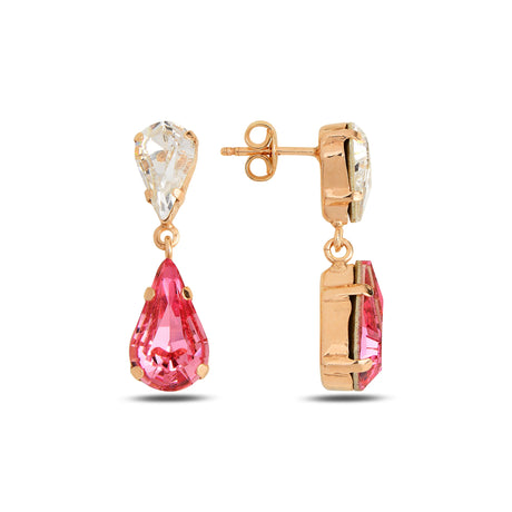 Elegant Double Drop Dangle Earrings - Feminine & Modern Chic Style