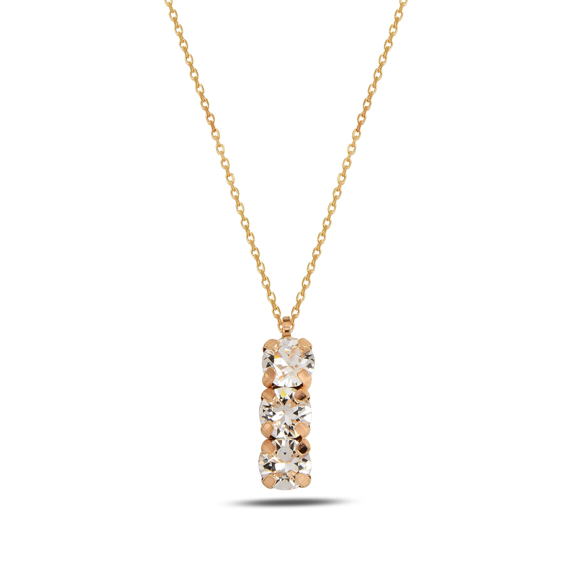 Lustrous Metal Trio Necklace - Modern Minimalist Design