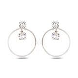 Sparkling Crystal Hoop Earrings - Elegant Modern Design