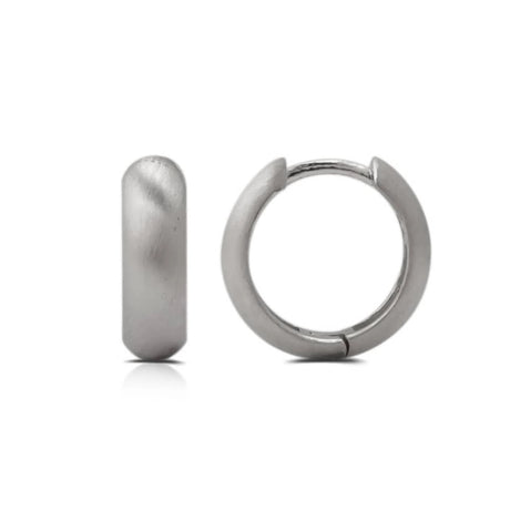 Sterling Silver Domed Hoop Earrings - Polished Everyday Style