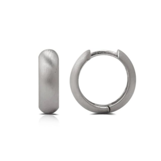 Sterling Silver Domed Hoop Earrings - Polished Everyday Style