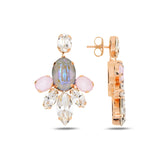 Swarovski Crystal Sterling Silver Drop Earrings - Floral Bloom