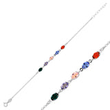 Sparkling Half-Eternity Bracelet - Rounded Elegance Design