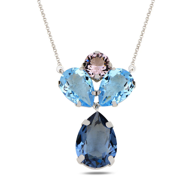 Dazzling Flower Pendant Necklace - Elegant Floral Design