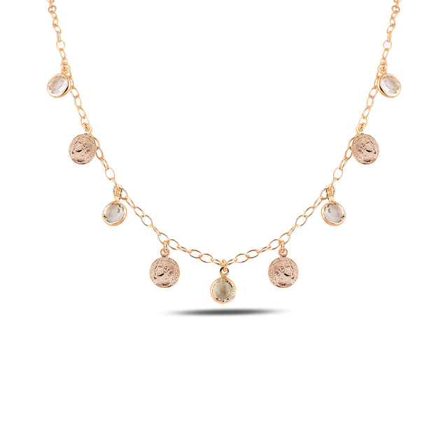 Vintage-Inspired Pendant Necklace - Penny Dizi Sparkling Design