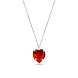 Yellow Gold Plated Sterling Silver Swarovski Crystal Love Necklace