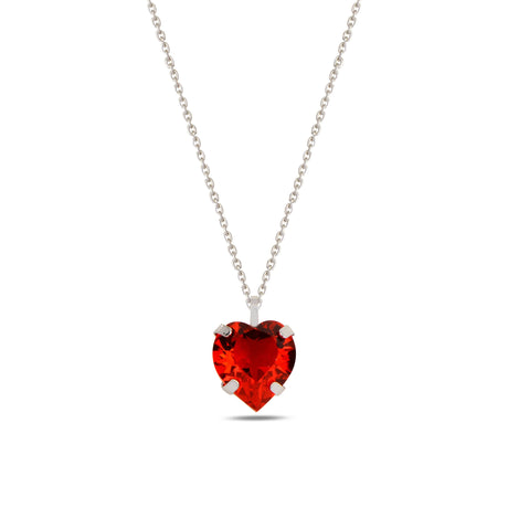 Yellow Gold Plated Sterling Silver Swarovski Crystal Love Necklace