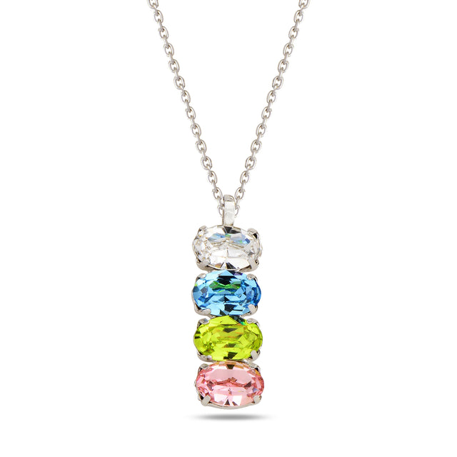 Rounded Oval Pendant Necklace - Bold Elegance Design