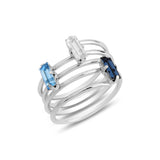 Minimalist Coiled Ring with Elegant Sparkle - Spes Collection