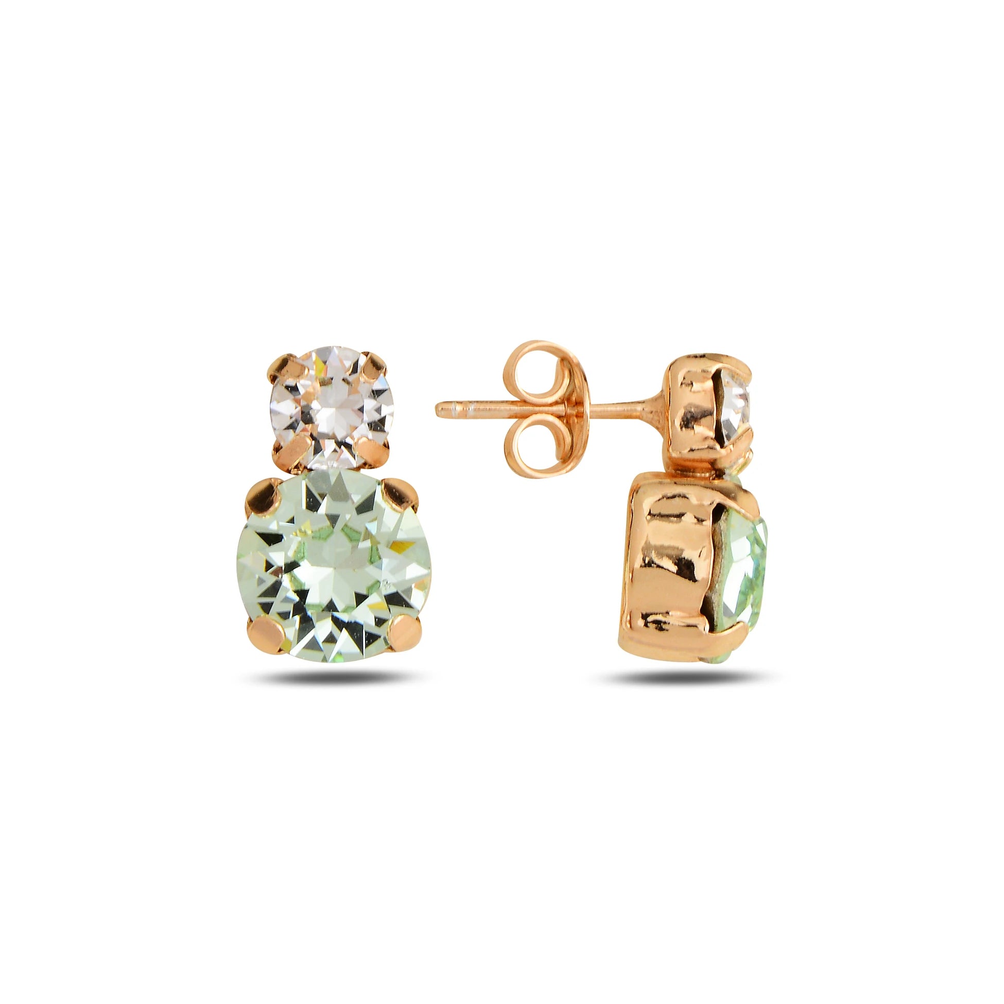 Sterling Silver Swarovski Crystal Earrings - Elegant Minimalist