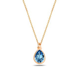 Náhrdelník Sterling Silver Cura Mini – topaz a modré krystaly Swarovski