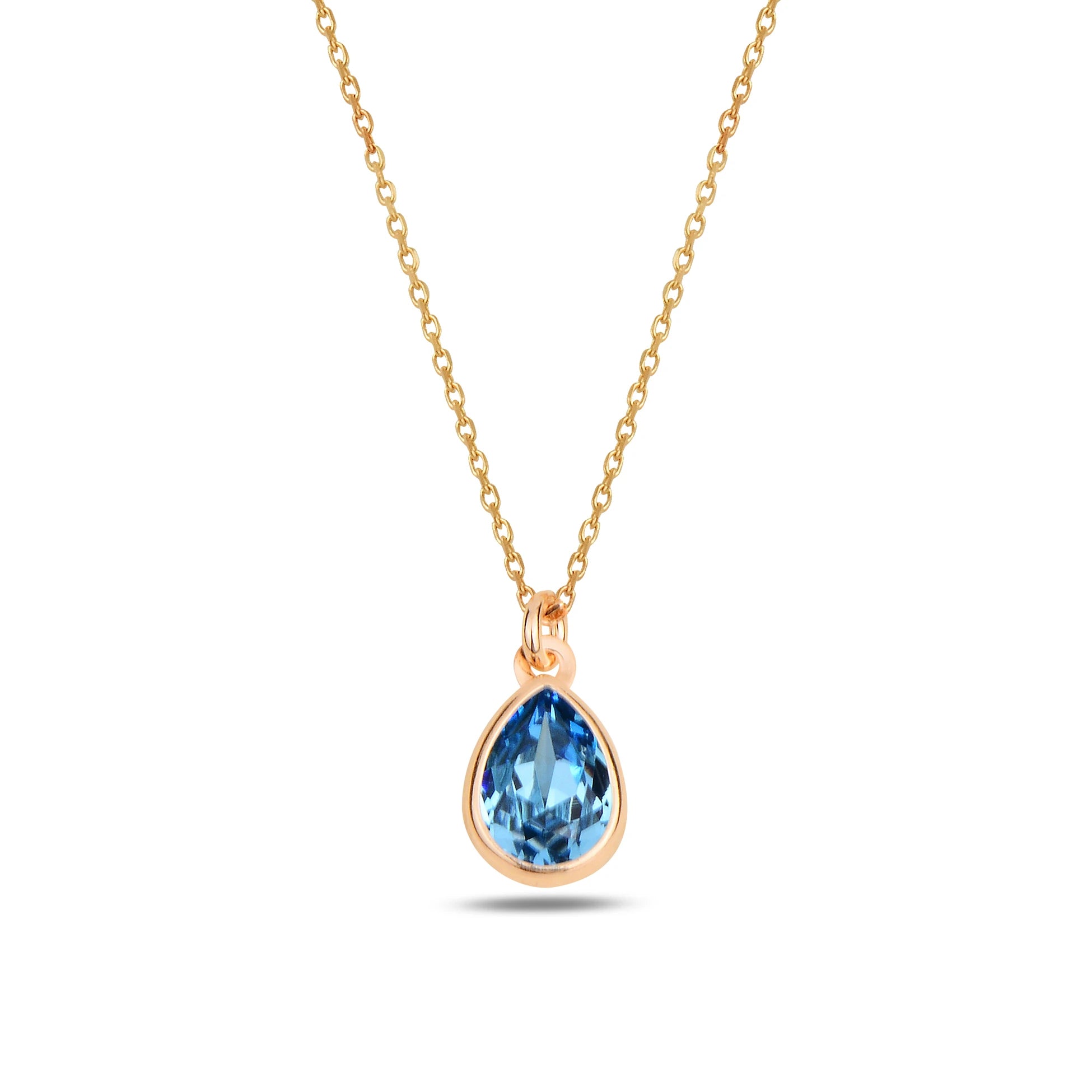 Náhrdelník Sterling Silver Cura Mini – topaz a modré krystaly Swarovski