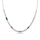 Elegant Half-Eternity Necklace with Sparkling Stones - Minimalist