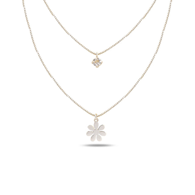 Sterling Silver Daisy Pendant Necklace - Delicate Floral Charm
