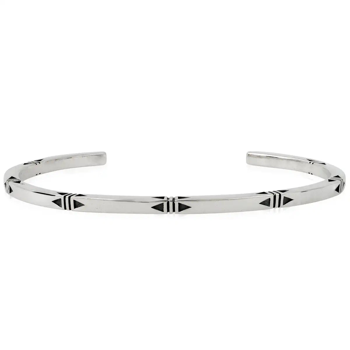 Sterling Silver Viking Bracelet - Intricate Hemming Design