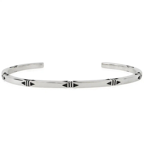 Sterling Silver Viking Bracelet - Intricate Hemming Design