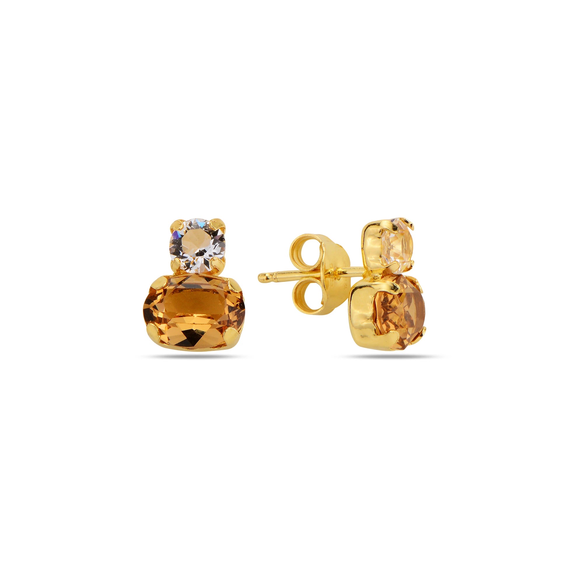 Bold Oval Stud Earrings - Modern Elegance Design