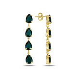 Sparkling Linear Drop Earrings - Elegant Pera-Inspired Design