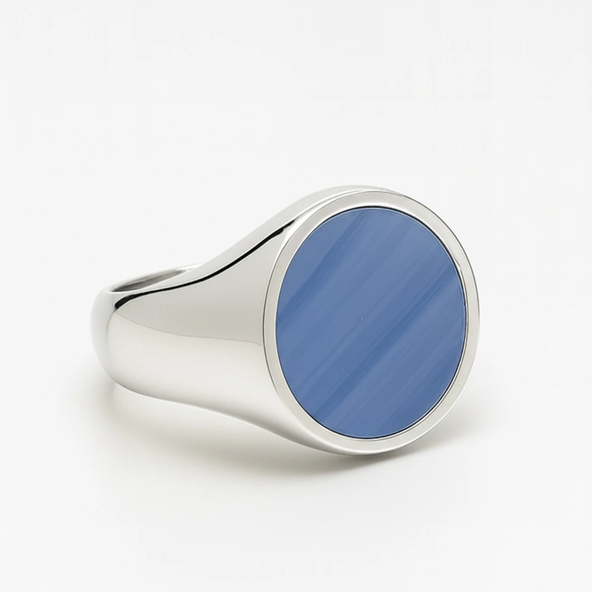 Sterling Silver Chalcedony Ring - Serene Gemstone Design