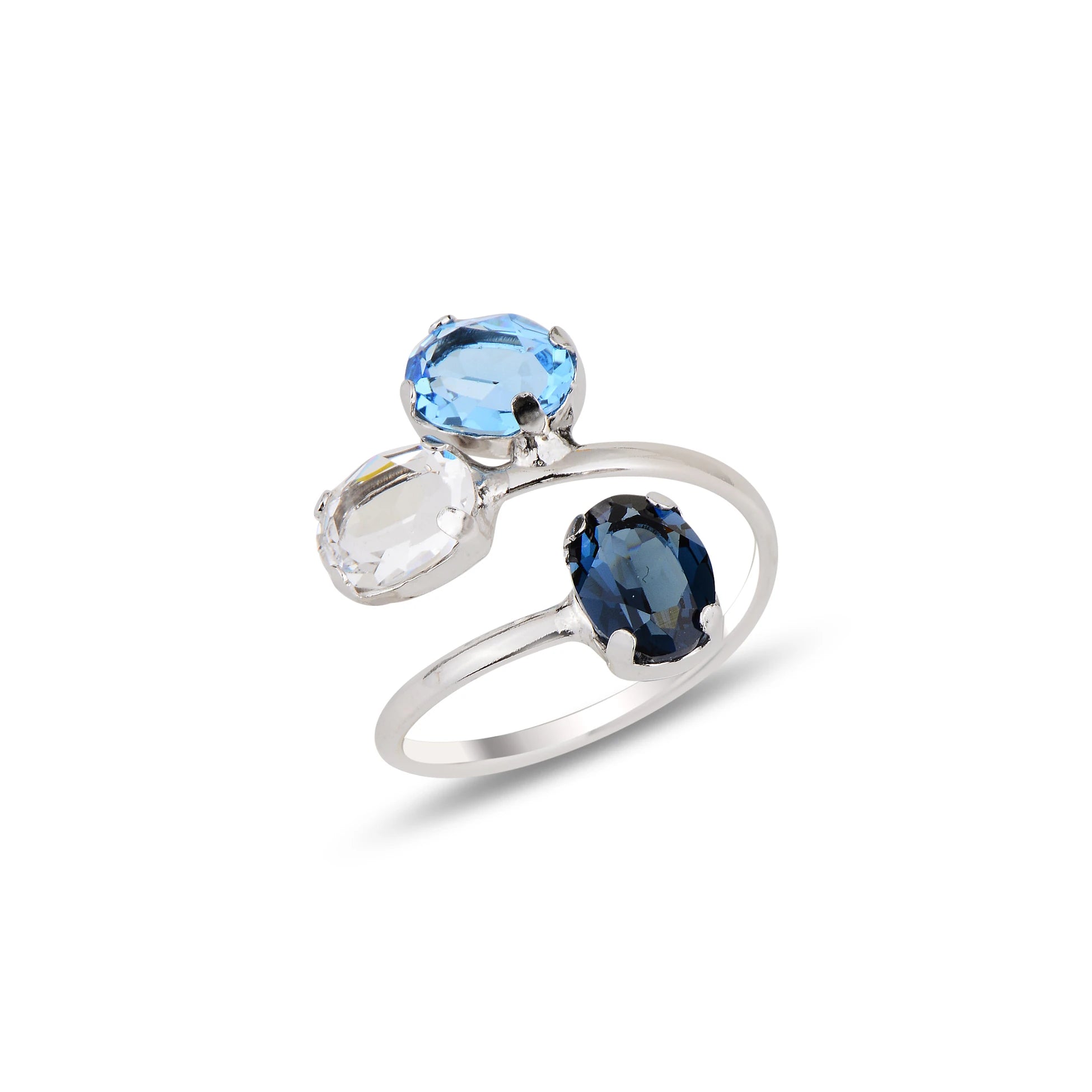 Bague Enveloppante Élégante - Design Féminin et Romantique, Teintes Inspirées de la Nature